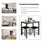 Costway 3 PCS Counter Height Dining Set Faux Marble Table 2 Chairs Kitchen Bar Furniture